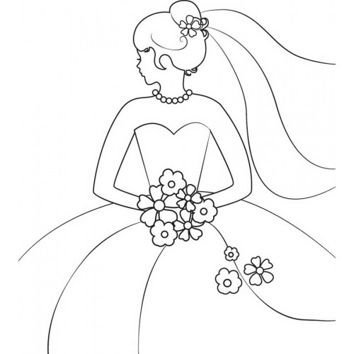 חותמת עץ - Beautiful Bride
